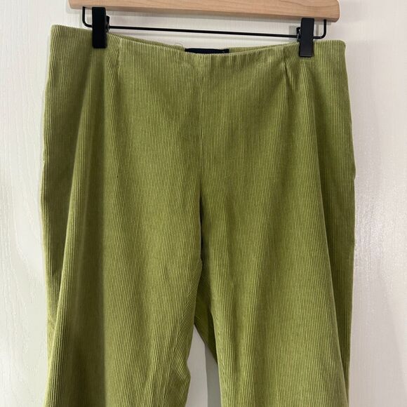 Piazza Sempione Womens Green Corduroy Wide Leg Cotton Pants IT 42 US 8 Medium - Picture 2 of 8